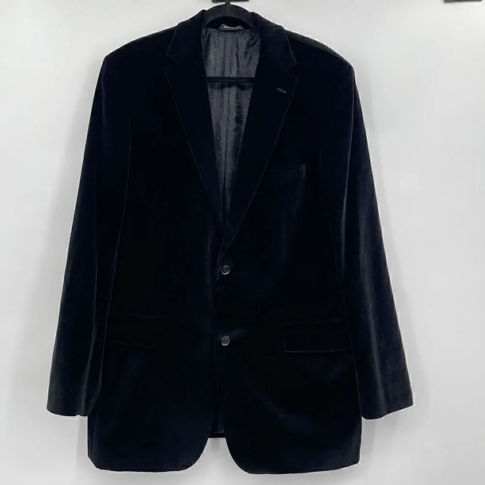 Hugo Boss Men's Black Blazer Coat 2 Button Placket Size 44L